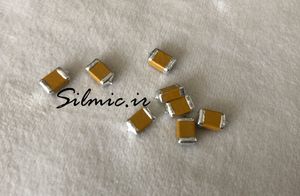 خازن تانتالیوم 470 میکرو فاراد 6.3 ولت فرکانس بالا ساخت nichicon F750J477MDC