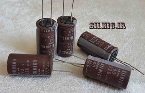خازن سیلمیک 220 میکرو فاراد 63 ولت ELNA های گرید صوتی RFS ( SILMICII )