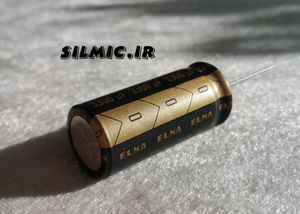 خازن آدیو 3300 میکرو فاراد 35 ولت الکترولیت ELNA سری RA2 با گرید صوتی black gold