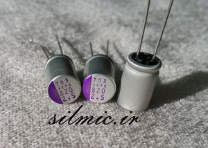 خازن جامد 820 میکرو فاراد 2.5 ولت نوع SANYO OS-CON ژاپن سری SEPC