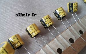 خازن گرید صوتی 220 میکرو فاراد 10 ولت ELNA مینیاتوری RC2 yellow استاندارد بالا