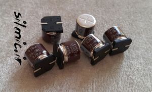 خازن 470 میکرو فاراد 25 ولت elna ژاپن نوع SMD مینیاتوری با امپدانس پایین