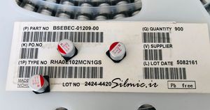 خازن جامد 1000 میکرو فاراد 2.5 ولت nichicon سری RHA های فرکانس LOW ESR
