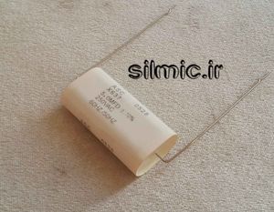 خازن اکسیال 5 میکرو فاراد 250 ولت ac ساخت Shizuki Electric شرکت ژاپنی آمریکایی