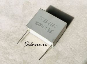 خازن 220 نانو فاراد 1600 ولت ساخت Europtronic نوع MKP سری PPSB
