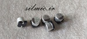 smd خازن 100 میکرو فاراد 16 ولت الکترولیتی elna ژاپن سری RV2 سری استاندارد