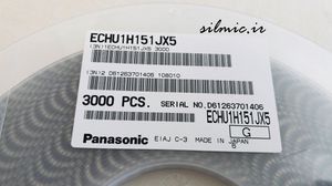 خازن 150 پیکو فاراد 50 ولت Panasonic سایز 0805 نوع pps با دمای کاری 125 درجه