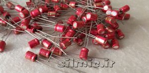 خازن آدیو 4.7 میکرو فاراد 35 ولت ELNA سری R2A مینیاتوری گرید صوتی RED GOLD