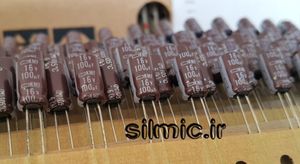 خازن 100 میکرو فاراد 16 ولت NIPPON سری kmf های فرکانس long life