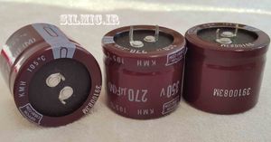خازن الکترولیتی 270 میکرو فاراد 350 ولت نیپون ژاپن سری KMH سری استاندارد