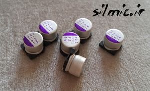 خازن smd اس ام دی 82 میکرو فاراد 16 ولت جامد OS-CON ساخت SANYO ژاپن