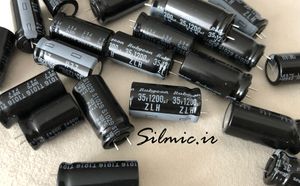 خازن 1200 میکرو فاراد 35 ولت ژاپنی Rubycon سری ZLH با esr فوق العاده پایین