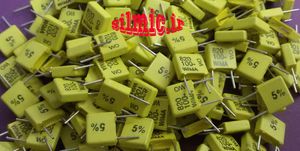 خازن کوپلاژ پلی کربنات 820 پیکو فاراد 100 ولت WIMA MKT ساخت آلمان FKC2