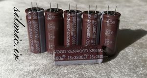 خازن 3900 میکرو فاراد 16 ولت الکترولیت ELNA KENWOOD با گرید صوتی
