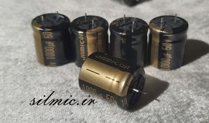 خازن 1000 میکرو فاراد 50 ولت jamicon سری black gold با امپدانس بسیار پایین