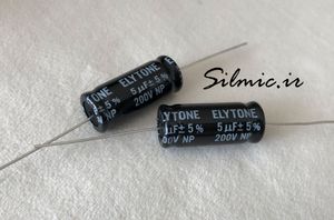 خازن کراس اور بی پلار 5 میکرو فاراد 200 ولت ELYTONE تایوان نوع اکسیال 5%