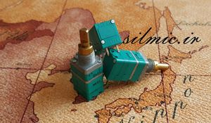کلید ولوم تک با دو شفت مجزا 100 کیلو خطی و 100 کیلو لگاریتمی alps ژاپن