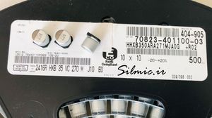 خازن پلیمری 270 میکرو فاراد 35 ولت NIPPON نوع SMD سری HXB طول عمر بالا