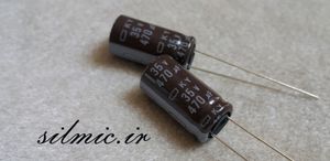 خازن 470 میکرو فاراد 35 ولت NIPPON ژاپن سری KY با ویژگی ULTRA LONG LIFE