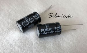 خازن کراس اور بی پلار 150 میکرو فاراد 100 ولت FOCAL فرانسه نوع رادیال 5%