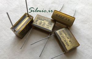 خازن کاغذی متالیزه 330 نانو فاراد 250 ولت ac ساخت RIFA ویژگی های سرکوب EMI