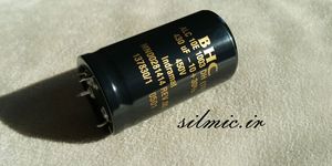خازن 430 میکرو فاراد 450 ولت BHC ساخت انگلیس با طول عمر بسیار بالا HI-END
