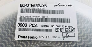خازن 6.8 نانو فاراد 50 ولت Panasonic سایز 1206 نوع pps با دمای کاری 125 درجه
