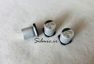 خازن 10 میکرو فاراد 400 ولت nichicon ژاپن سری ULV نوع SMD با عمر بسیار بالا
