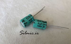 خازن کراس اور بی پلار 6 میکرو فاراد 100 ولت ELYTONE تایوان نوع رادیال 10%
