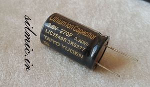 سوپر خازن 270 فاراد 3.8 ولت از نوع Lithium-ion ساخت TAIYO YUDEN ژاپن