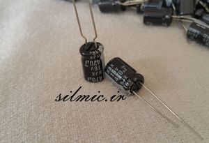 خازن 470 میکرو فاراد 16 ولت elna سری rjx با ابعاد مینیاتوری و low impedance