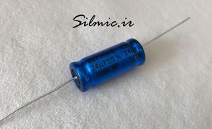 خازن کراس اور بی پلار 24 میکرو فاراد 100 ولت ELYTONE تایوان نوع اکسیال 5%