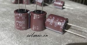خازن 2200 میکرو فاراد 25 ولت NIPPON ژاپن سری KY با ویژگی ULTRA LONG LIFE