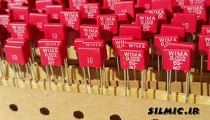 خازن 22 نانو فاراد 63 ولت MKT ساخت WIMA آلمان سری MKS2 بای پس و کوپلاژ