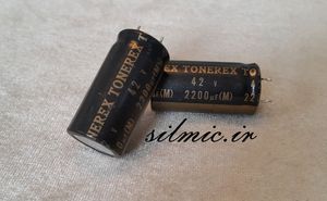 خازن های گرید 2200 میکرو فاراد 42 ولت صوتی النا سری TONEREX ROB