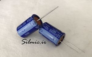 خازن 6800 میکرو فاراد 25 ولت NICHICON ژاپن سری VX با قابلیت اطمینان بالا
