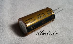 خازن های فای 10000 میکرو فاراد 50 ولت نیچیکون گرید استاندارد صوتی سری FW