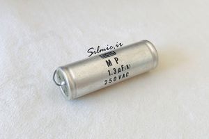 خازن بی پلار نظامی 1.3 میکرو فاراد 250 ولت AC ساخت Nippon ژاپن نوع اکسیال روغنی