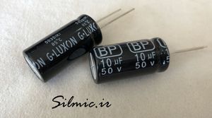 خازن بی پلار 10 میکرو فاراد 50 ولت G.LUXON تایوان مناسب کراس اور