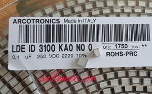 خازن پلی اتیلن 100 نانو فاراد 250 ولت arcotronics ایتالیا highest reliability