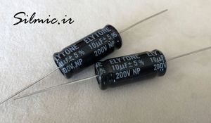 خازن کراس اور بی پلار 10 میکرو فاراد 200 ولت ELYTONE تایوان نوع اکسیال 5%