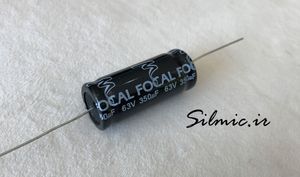 خازن کراس اور بی پلار 350 میکرو فاراد 63 ولت FOCAL فرانسه نوع اکسیال 10%
