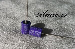 خازن جامد های فای 270 میکرو فاراد 10 ولت os-con ساخت sanyo ژاپن سری SP