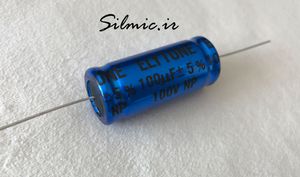 خازن کراس اور بی پلار 100 میکرو فاراد 100 ولت ELYTONE تایوان نوع اکسیال 5%