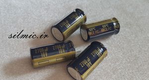خازن های فای 2700 میکرو فاراد 10 ولت سری FC پاناسونیک سری آدیو low impedance