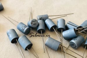 خازن 33 میکرو فاراد 63 ولت ساخت philips آلمان سری 036 RSB کوپلاژ بای پس تایم