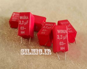 خازن 3.3 میکرو فاراد 50 ولت MKT ساخت WIMA آلمان سری MKS2