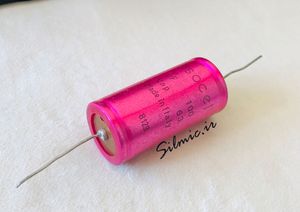 خازن کراس اور بی پلار 100 میکرو فاراد 63 ولت ساخت ISOCEL ایتالیا نوع اکسیال