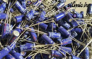 خازن بی پلار 1 میکرو فاراد 50 ولت PANASONIC الکترولیتی سری BP گرید صوتی