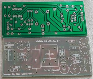 برد pcb خام محافظ اتصال کوتاه انواع پاور آمپلی فایر با فیبر درجه 1 فایبرگلاس